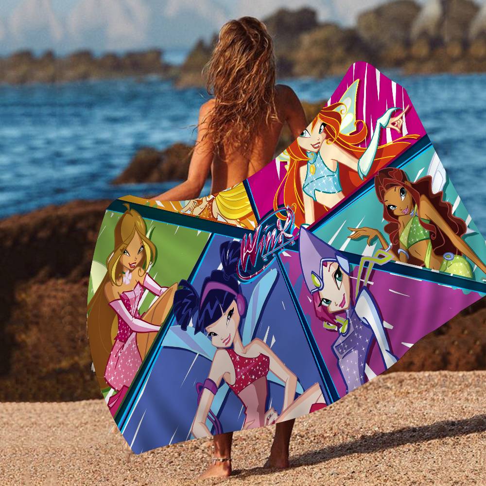 W Spa & Wellness - Girl-W-Winx Catoon Clubs Beach Towel Colorful